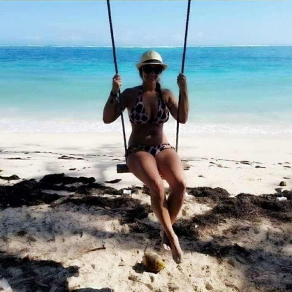 Ujena animal print pink black Bikini USA size large